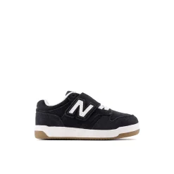 480 Kids NEW-B Hook & Loop Bred Sneakers Black>New Balance Discount