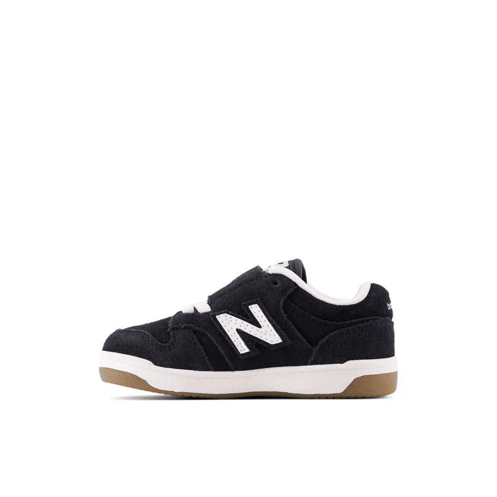 480 Kids NEW-B Hook & Loop Bred Sneakers Black>New Balance Discount