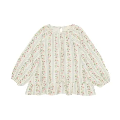 Abigail Blus Soft White Bright Blue>Flöss