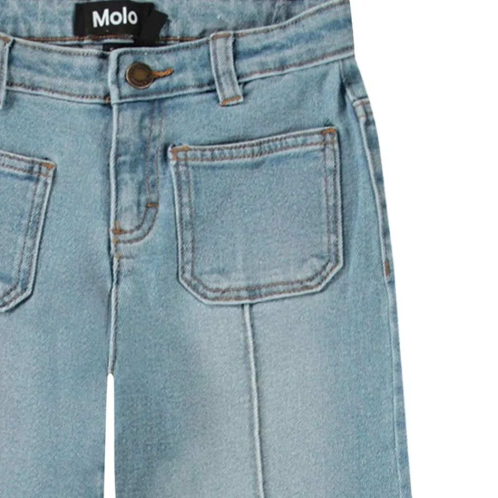 Adina Woven Pants Clear Washed Blue>Molo New