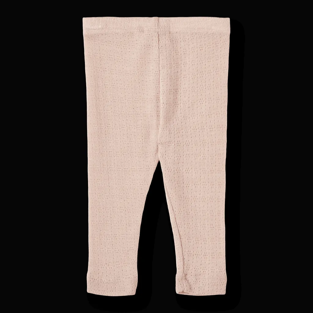 Agi Leggings I Ull Och Silke Pale Lilac>Wheat Best