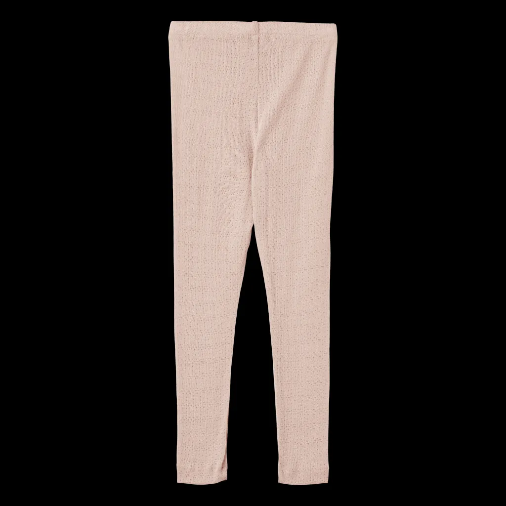 Agi Leggings I Ull Och Silke Pale Lilac>Wheat Online