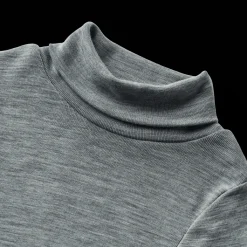 Aksel Ull-T-shirt Med Polokrage Melange Grey><noscript><img width=