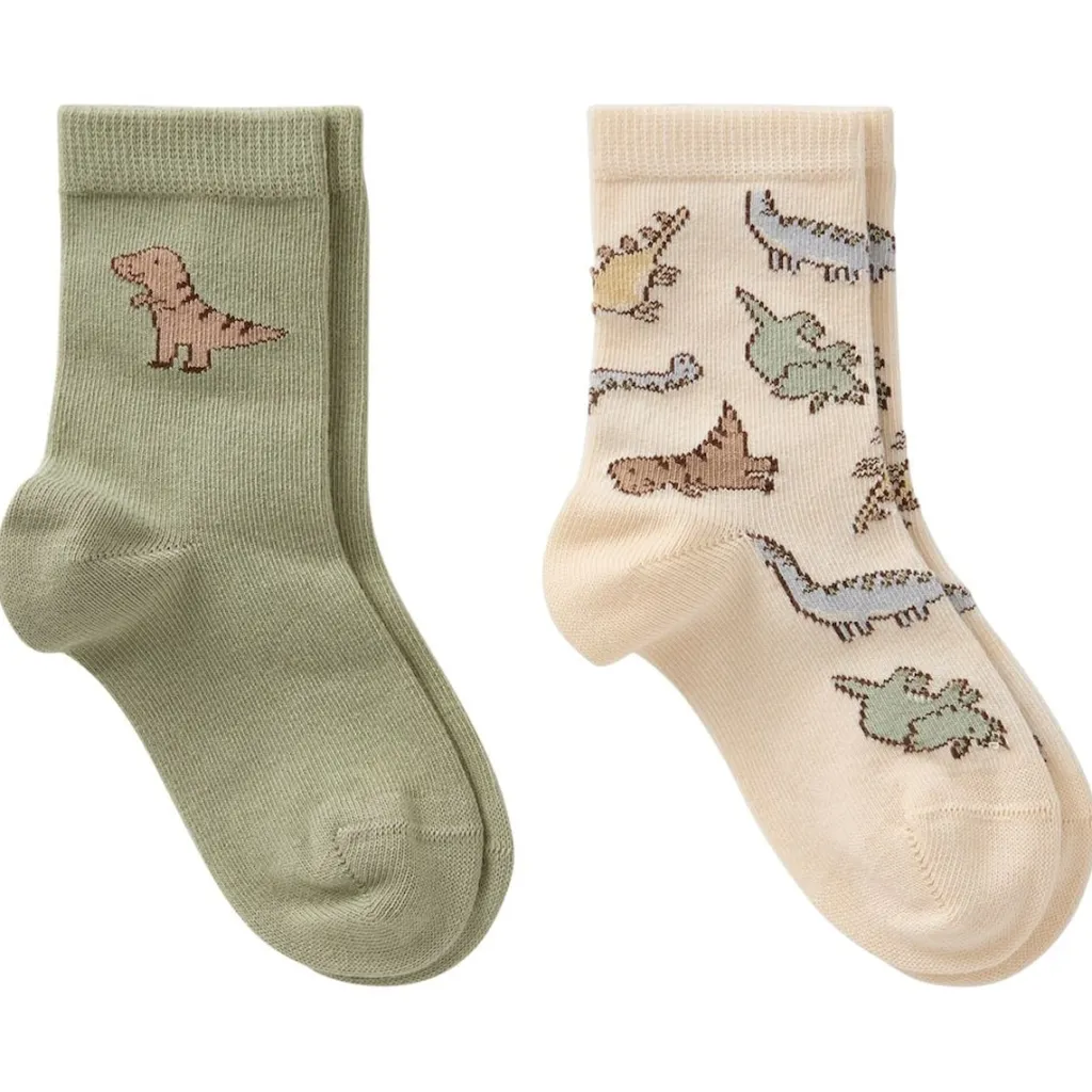 Albert 2-Pack Strumpor Dinosaurs>Buddy & Hope Outlet
