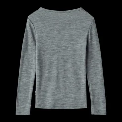 Alfie Långärmad T-shirt I Ull Melange Grey>Wheat New