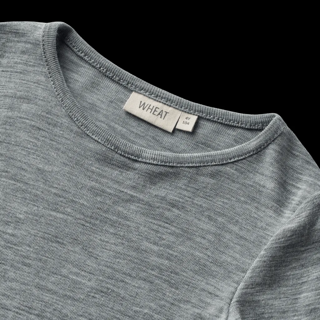 Alfie Långärmad T-shirt I Ull Melange Grey>Wheat New