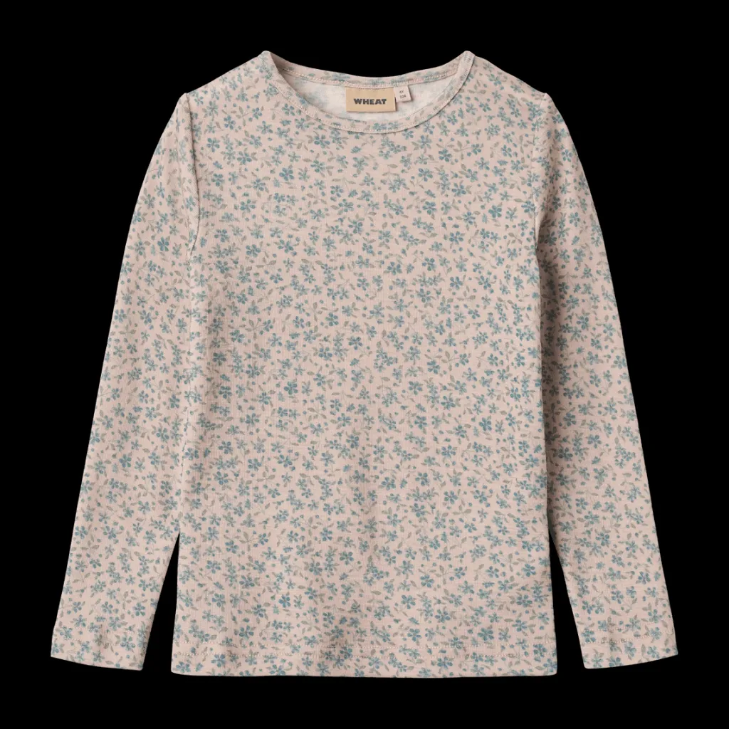 Alfie Långärmad T-shirt I Ull Blue Flowers>Wheat Online