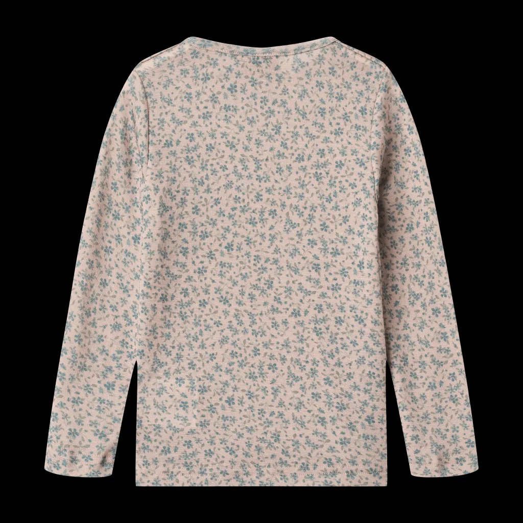 Alfie Långärmad T-shirt I Ull Blue Flowers>Wheat Online