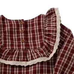 Alice Christmas Check Flounce Dress i Red>Buddy & Hope