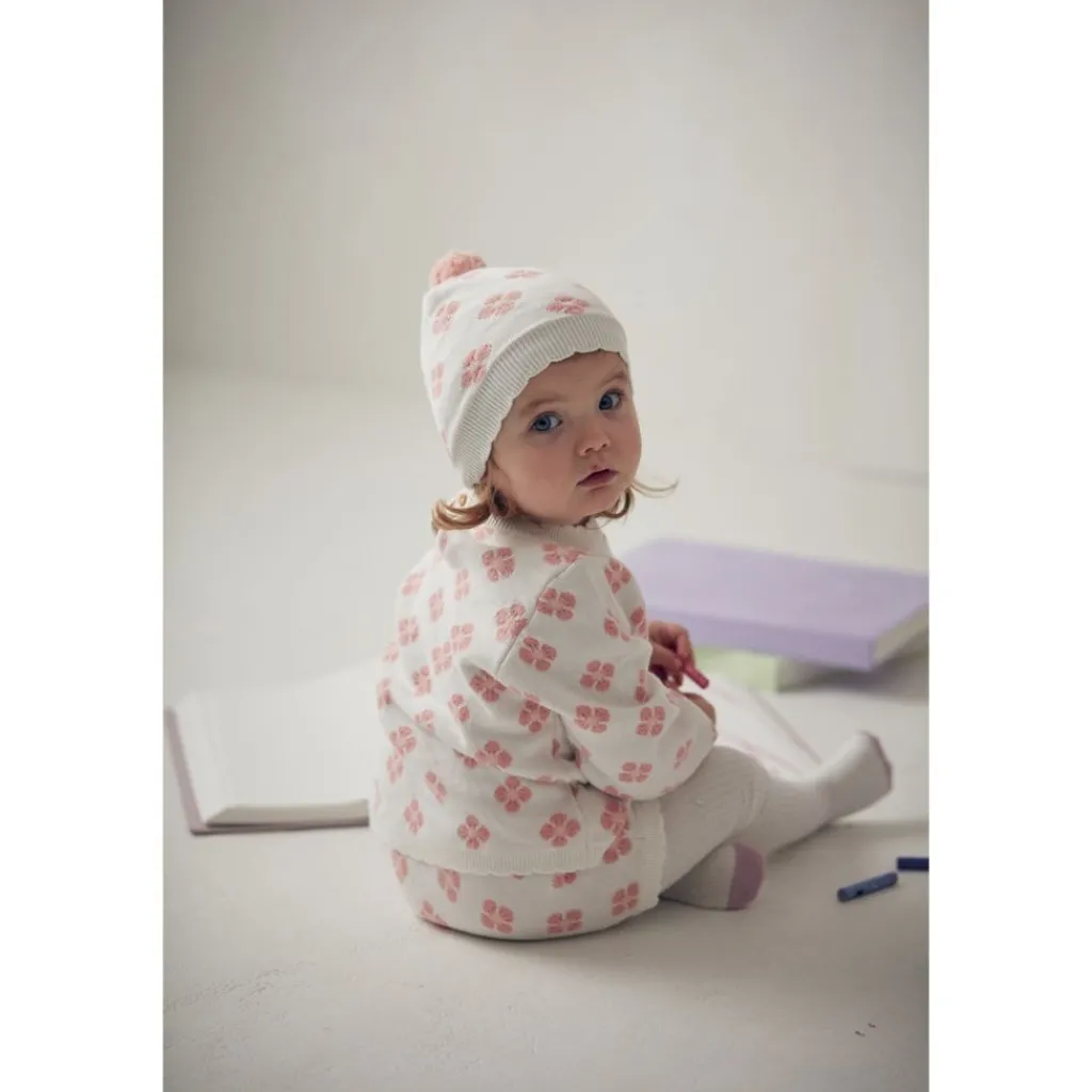Alice Stickad Babytröja Floral Jaqcuard>Louise Misha Best