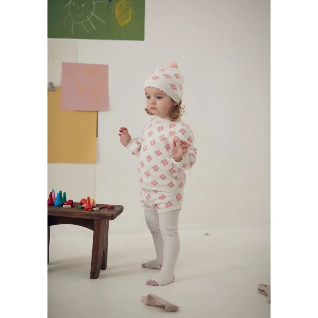 Alice Stickad Babytröja Floral Jaqcuard>Louise Misha Best