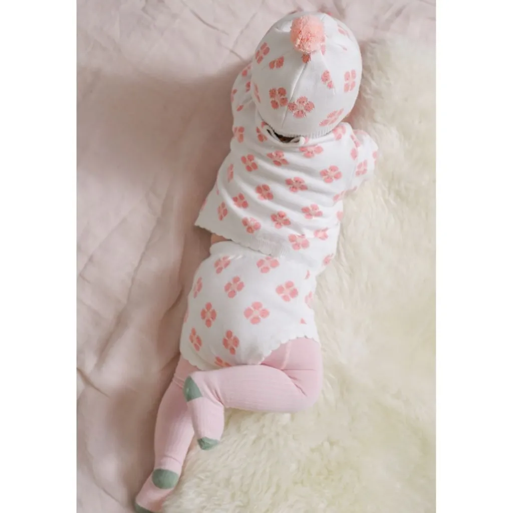 Alice Stickad Babytröja Floral Jaqcuard>Louise Misha Best