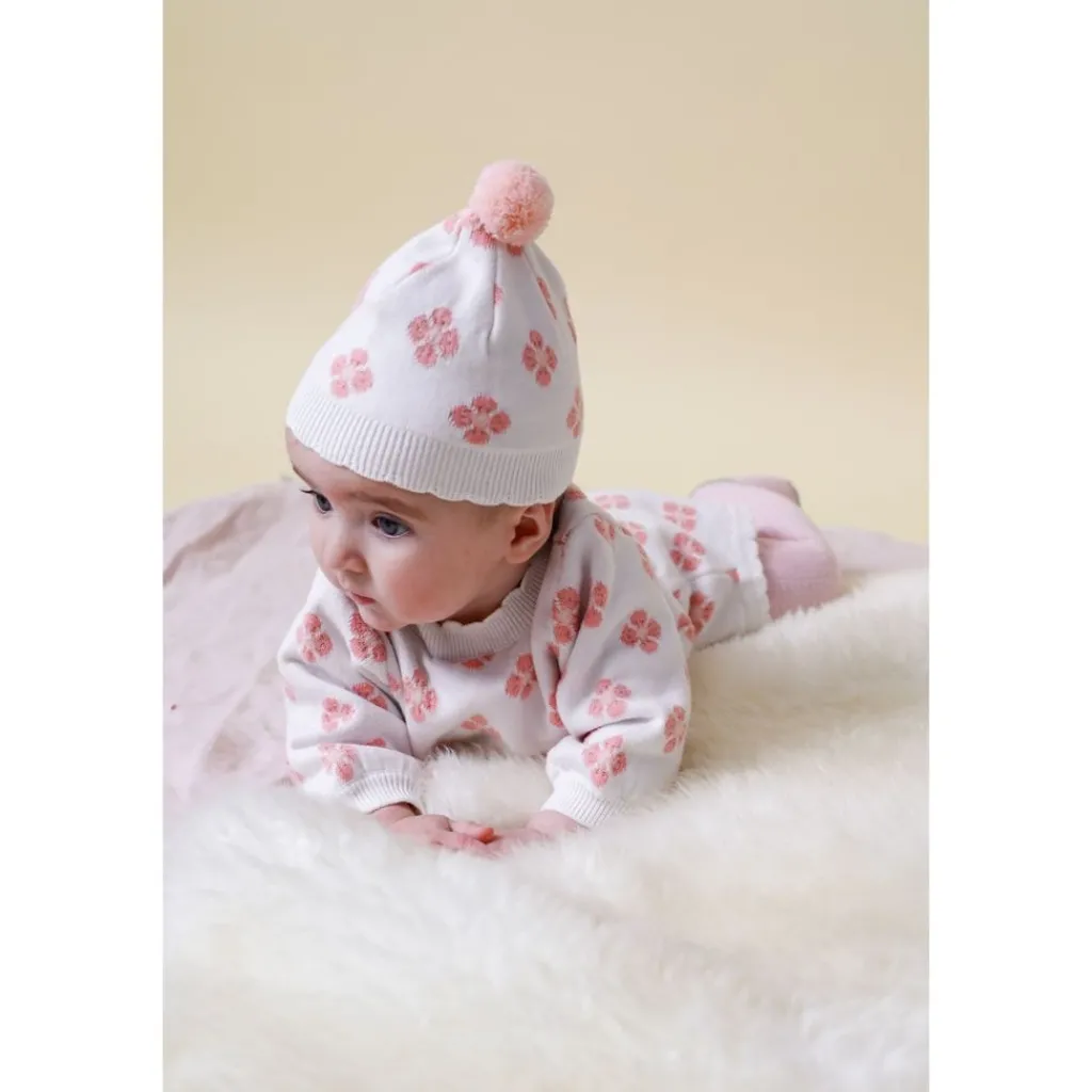 Alice Stickad Babytröja Floral Jaqcuard>Louise Misha Best