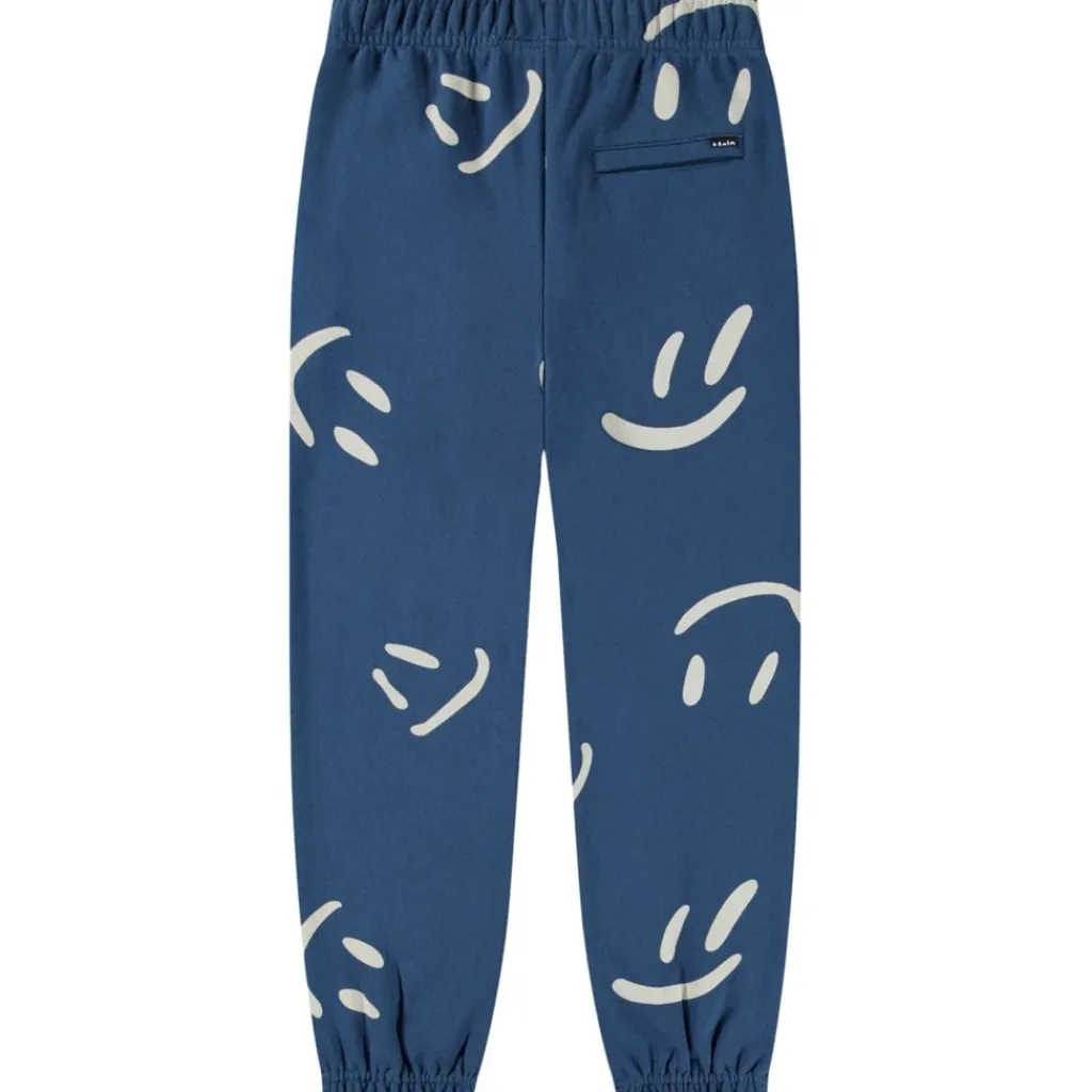 Allen Soft Pants Big Smiles Blue>Molo Online