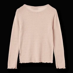 Alli Långärmad T-shirt I Ull Och Silke Pale Lilac>Wheat Clearance