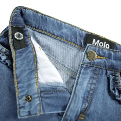Amara Byxor I Vävt Tyg Blue Vintage>Molo Clearance