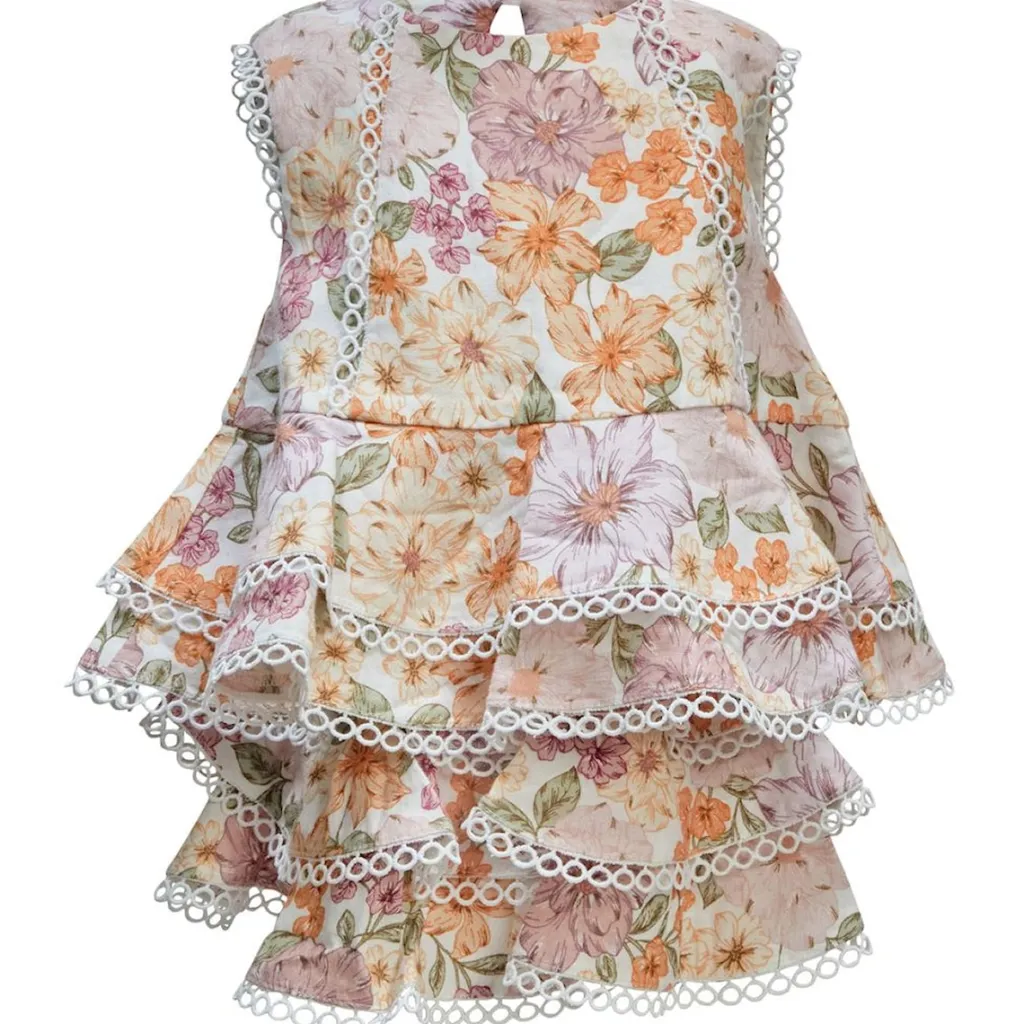 Ambrosia Blommigt Baby-set Med Topp Och Shorts Garland>Bardot Junior Best