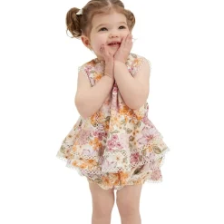 Ambrosia Blommigt Baby-set Med Topp Och Shorts Garland><noscript><img width=