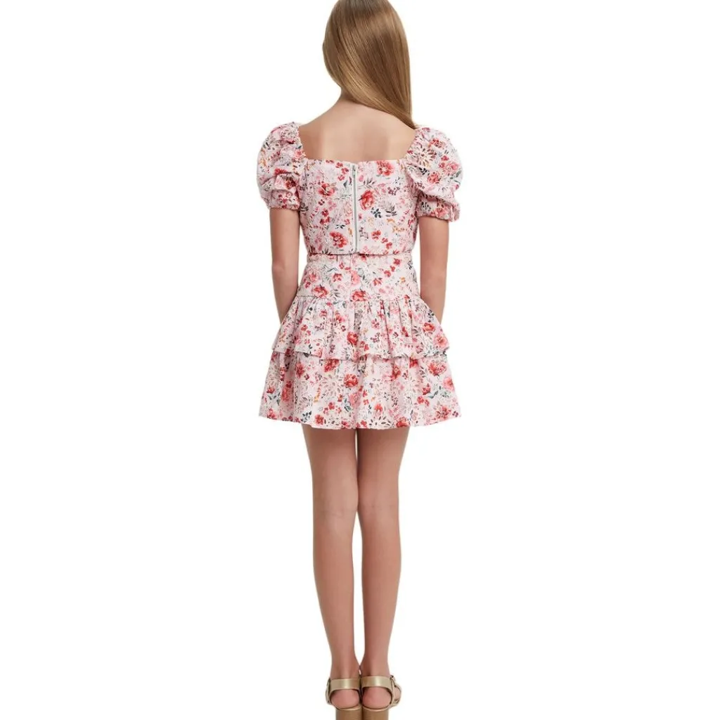 Amelia Blommig Kjol Blush>Bardot Junior Best