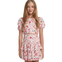 Amelia Blommig Kjol Blush><noscript><img width=