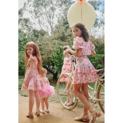 Amelia Blommig Topp Blush>Bardot Junior Sale