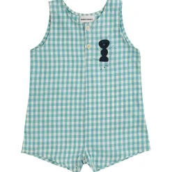 Ant Rutig Romper Turkos>Bobo Choses Outlet