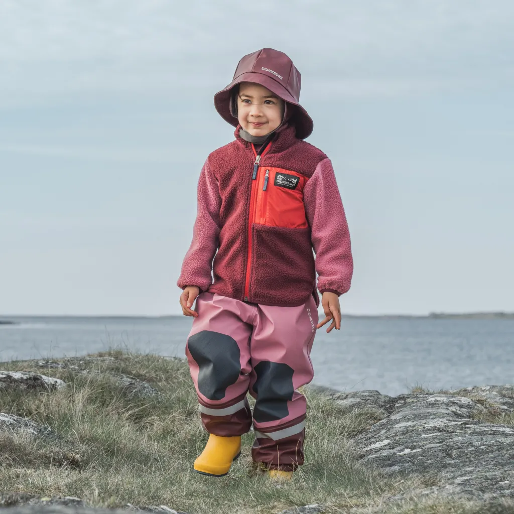 Anten Kids Jumper Med Hel Dragkedja Anemon Red>Didriksons