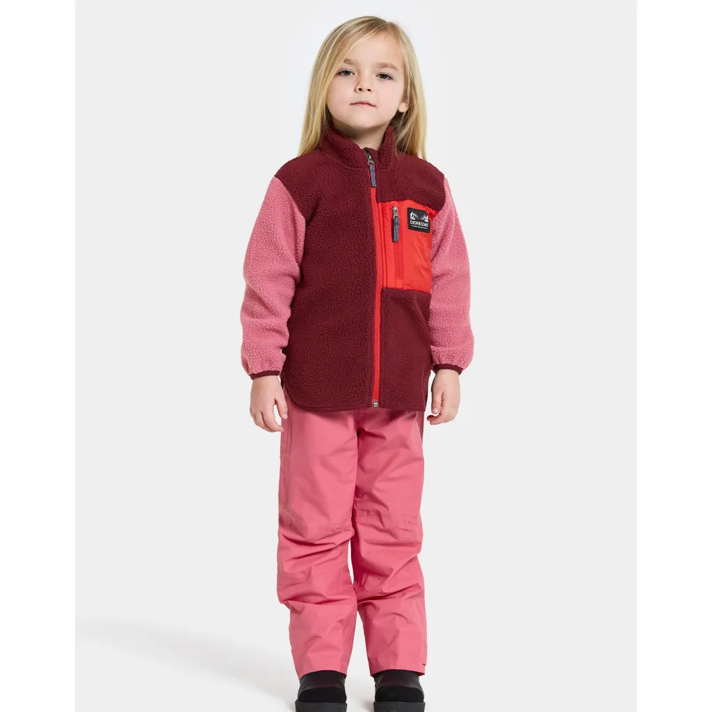 Anten Kids Jumper Med Hel Dragkedja Anemon Red>Didriksons