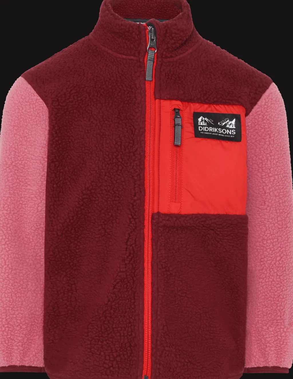 Anten Kids Jumper Med Hel Dragkedja Anemon Red>Didriksons