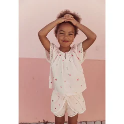 Antonia Blus Pink Bouquet Stripes><noscript><img width=