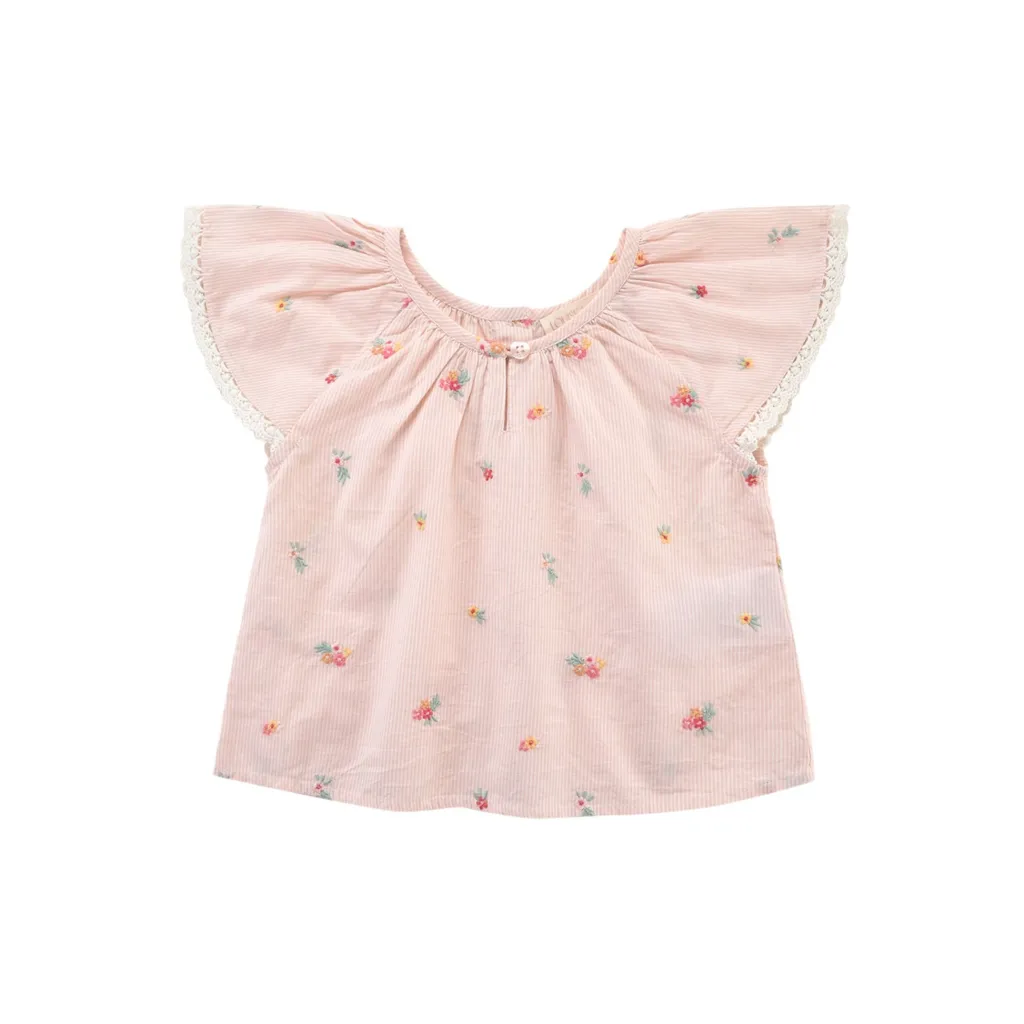 Antonia Blus Pink Bouquet Stripes>Louise Misha Sale