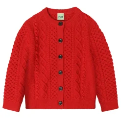 Aran Cardigan I Ull Signal Red>FUB Discount