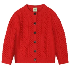 Aran Cardigan I Ull Signal Red>FUB Discount