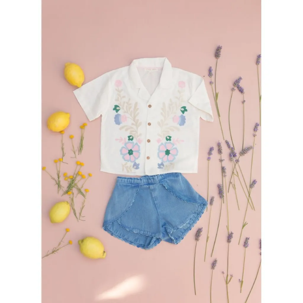 Asya Shorts Stone Blue>Louise Misha Sale