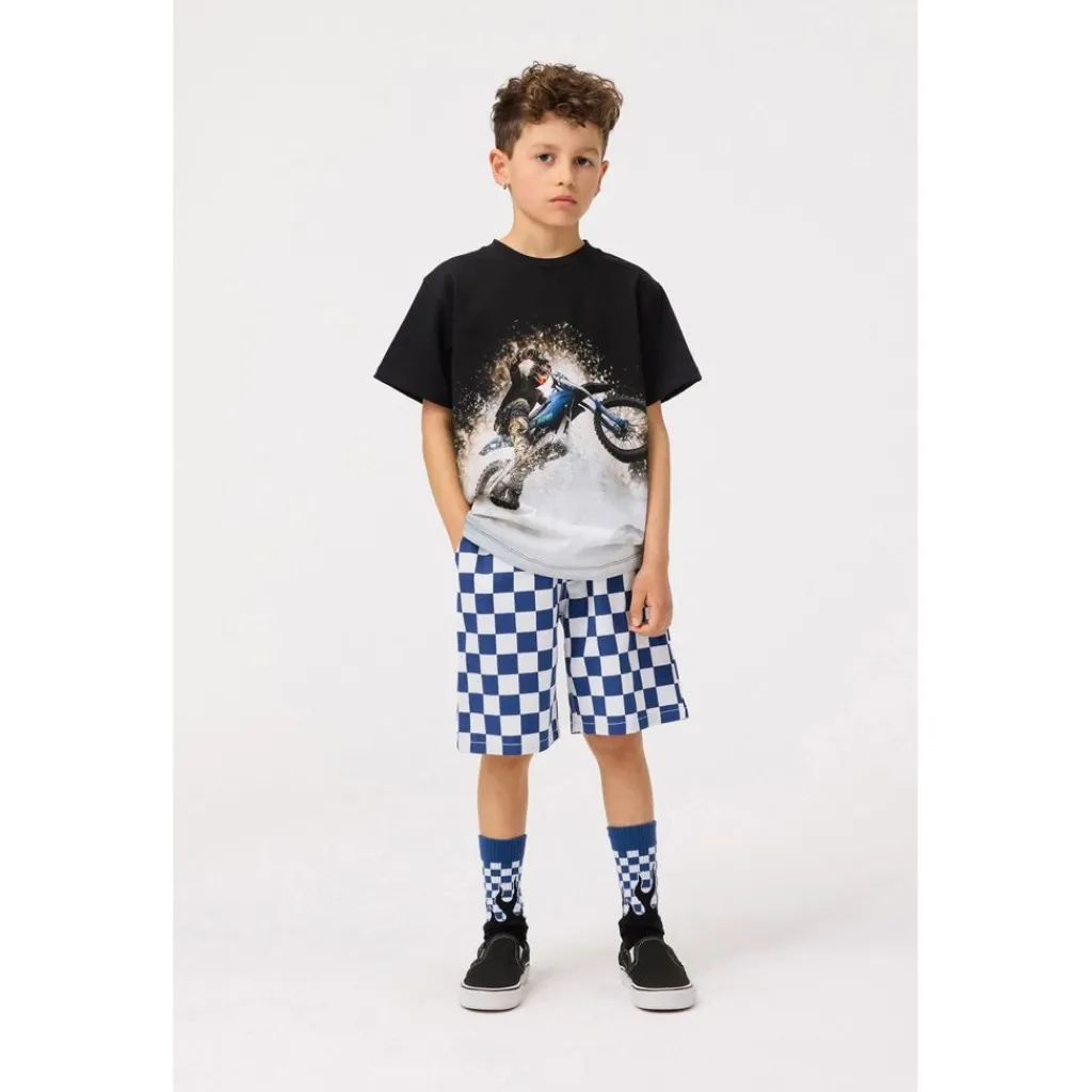 Aubery Shorts Best Blue Check>Molo Hot