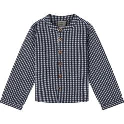 August LS Skjorta Seersucker Navy Check>Buddy & Hope New