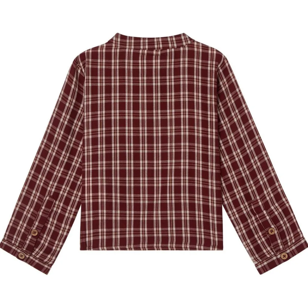 August-rutig skjorta i Christmas Red>Buddy & Hope