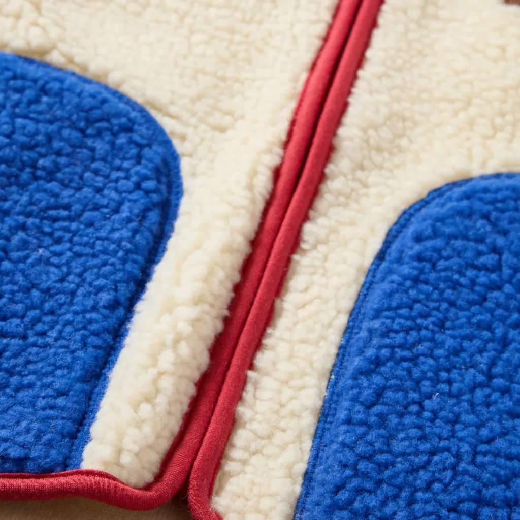 Austin Pile Fleecejacka White/green/blue Blocking>Kuling Discount
