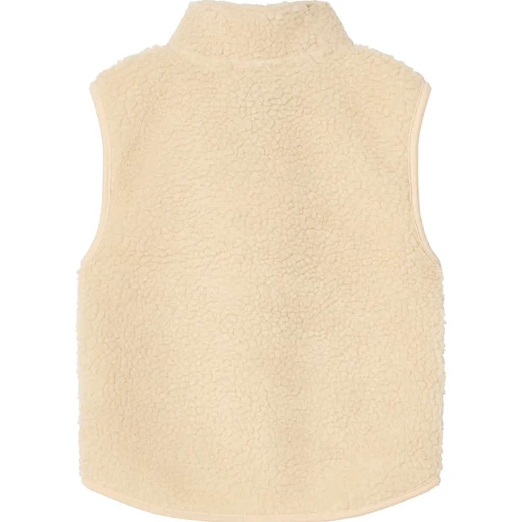 Austin Pile Fleeceväst Foggy White>Kuling Hot