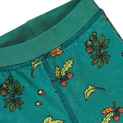 Baby leggings with Fall leaves Petroleum Green><noscript><img width=