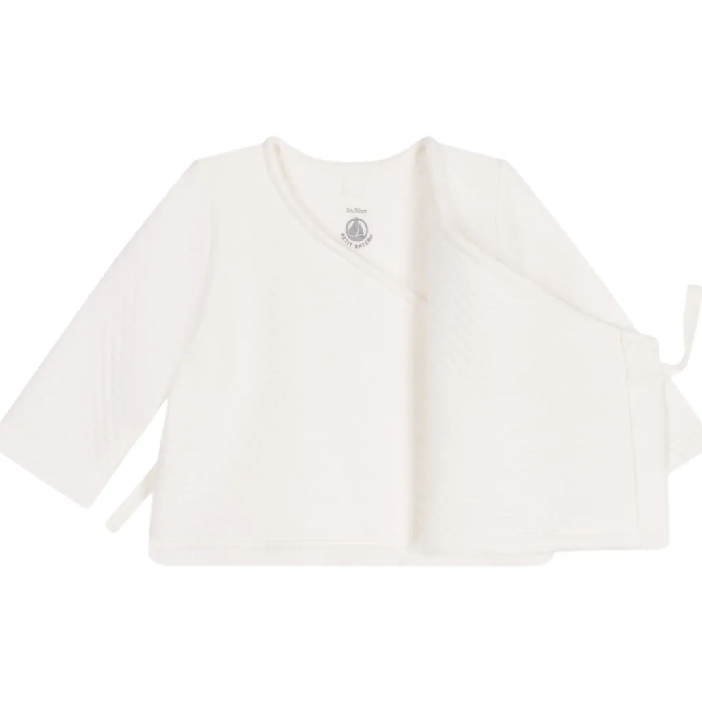 Baby Omlottkofta I Bomull Marshmallow>Petit Bateau Clearance