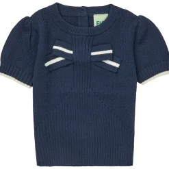 Baby Stickad Kortärmad Tröja Dark Navy>FUB