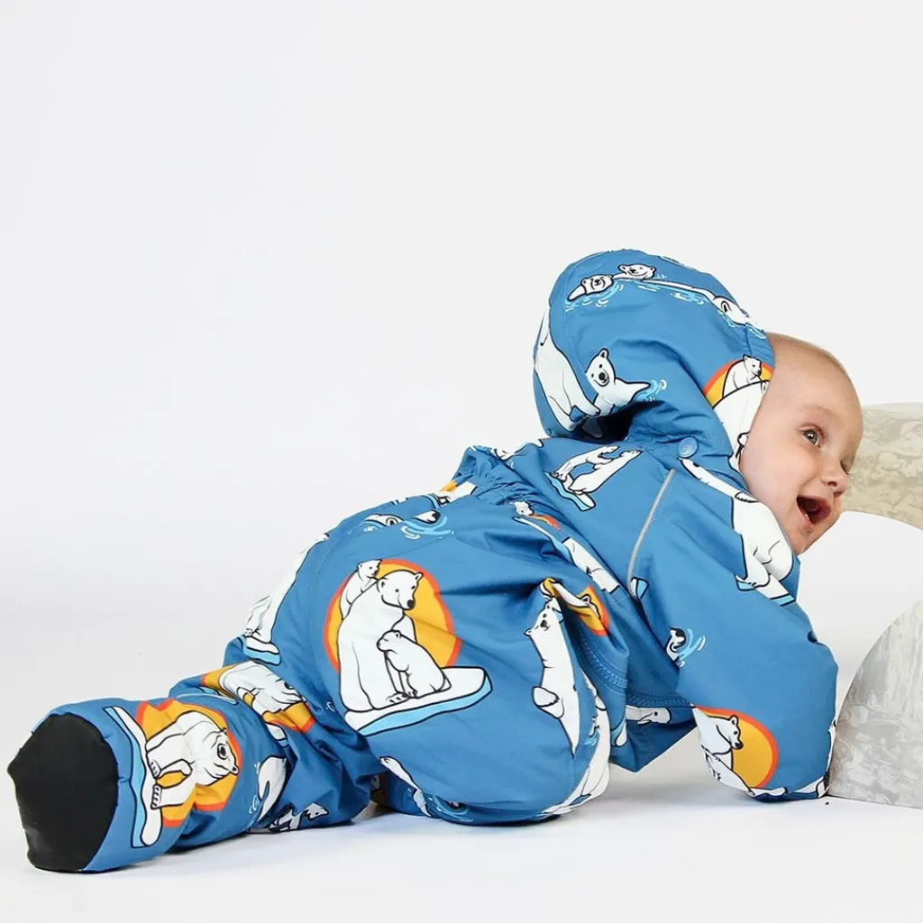 Baby Tossor Polar Bears Solid Blue>Småfolk New