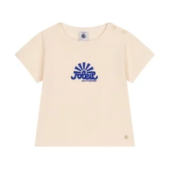 Baby T-shirt Med Tryck Gräddvit>Petit Bateau Discount