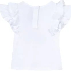 Baby T-shirt Med Volanger Vit>Tartine et Chocolat Online