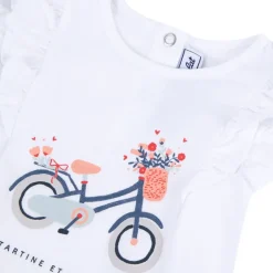Baby T-shirt Med Volanger Vit><noscript><img width=