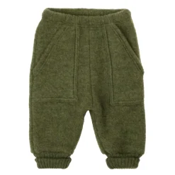 Baggy Byxor I Mjuk Ull Dark Olive>Joha Clearance