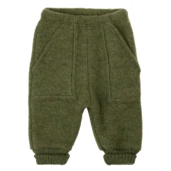 Baggy Byxor I Mjuk Ull Dark Olive>Joha Clearance