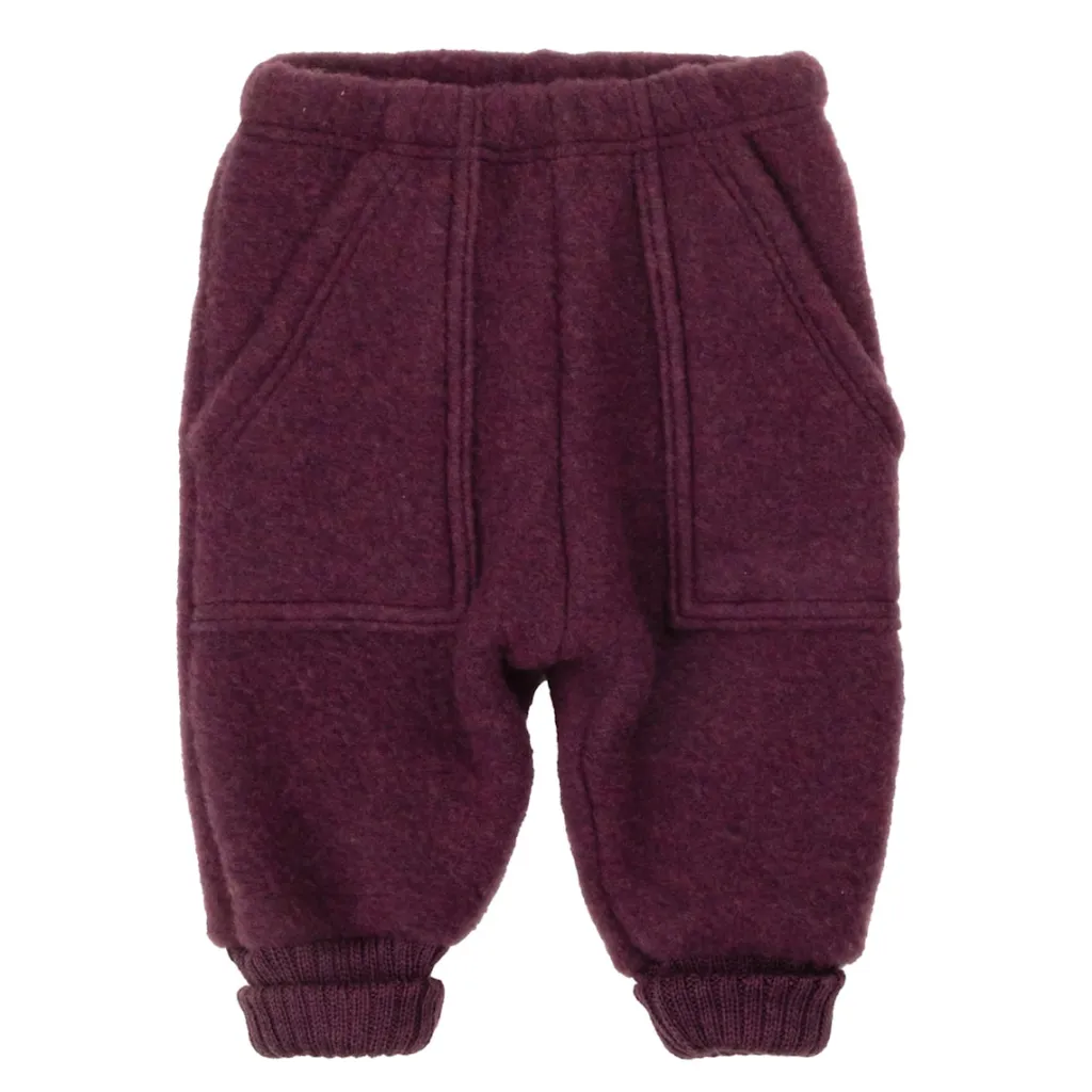 Baggy Byxor I Mjuk Ull Plum>Joha Discount