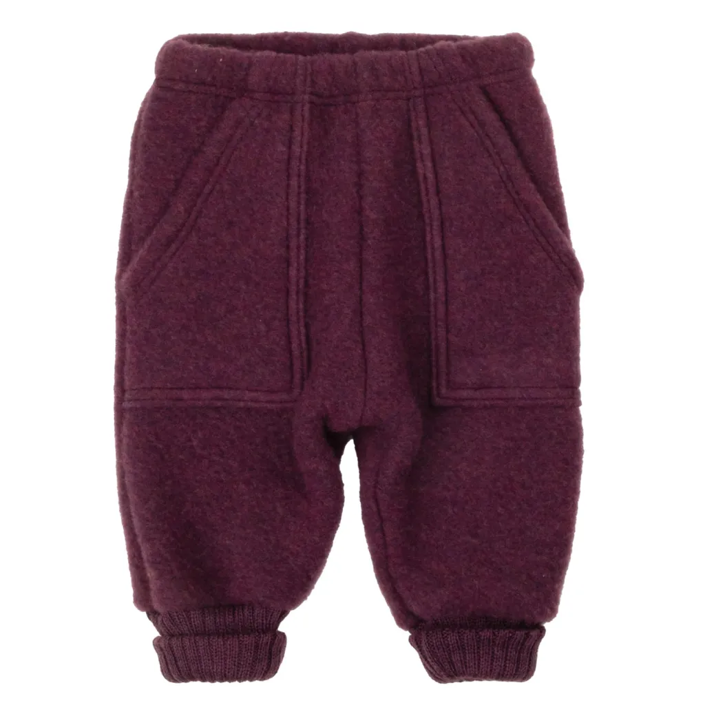 Baggy Byxor I Mjuk Ull Plum>Joha Discount